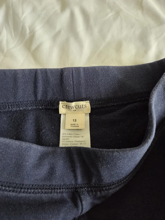 J Crew Crewcuts Girls Navy Leggings Size 12 - Picture 3 of 6